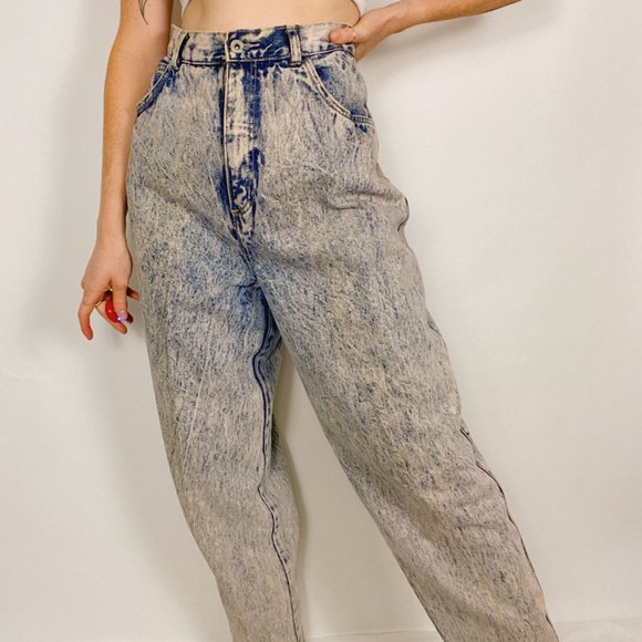 Vintage 90s Venezia Acid Wash High Waist Mom Jeans - Picture 6 of 9